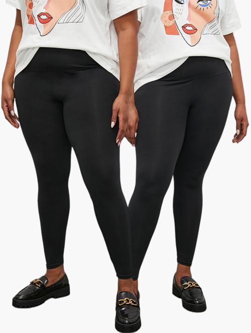 Superbalist Label 2 Pack Leggings - Black/Black