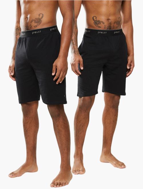 Superbalist Label 2-Pack Lounge Shorts - Black
