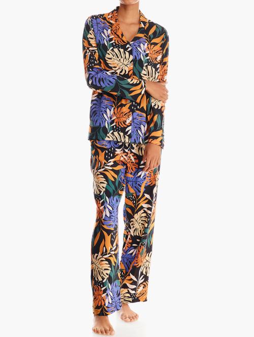 Superbalist Label Sleep Shirt & Pants Set - Bright Tropical Palm