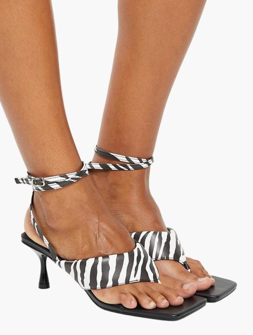 Superbalist Label Kaz Ankle Tie Heel - Zebra