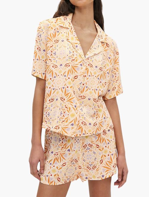 Superbalist Label Sleep Shirt & Shorts Set - Floral Tile