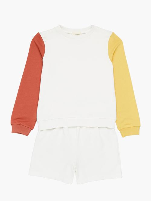 Superbalist Label Colour Block Sweat Top & Short Set - Multi