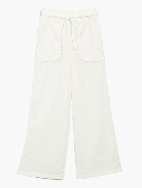 Superbalist Label Wide Leg Pant With Pocket - White