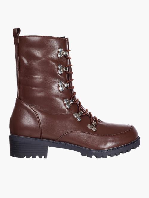 Superbalist Label Makena Lace Up Boot - Brown