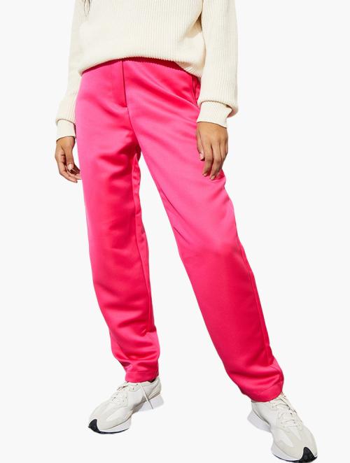 Superbalist Label Satin Tapered Trouser - Cerise