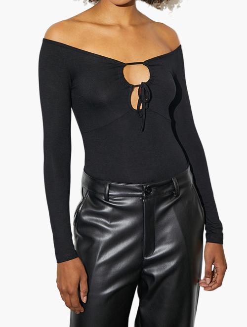 Superbalist Label Off The Shoulder Tie Bodysuit - Black