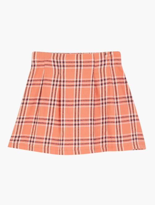 Superbalist Label Girls Check Skirt - Salmon Pink