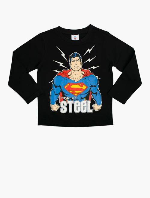 Superman Superman Black Long Sleeve Tee