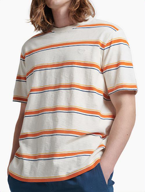Superdry Multi Organic Cotton Vintage Textured Stripe T-Shirt