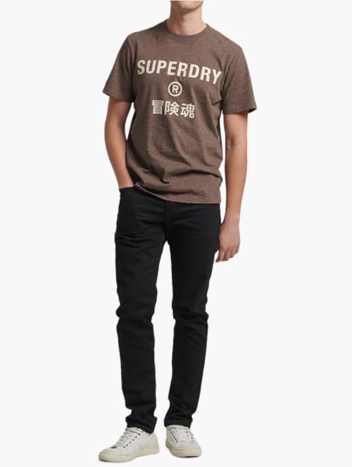 Superdry Brown Workwear Logo Vintage T-Shirt