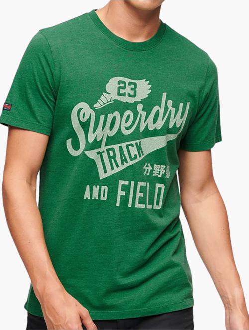 Superdry Bowling Green Marl Collage Scripted Graphic Tee