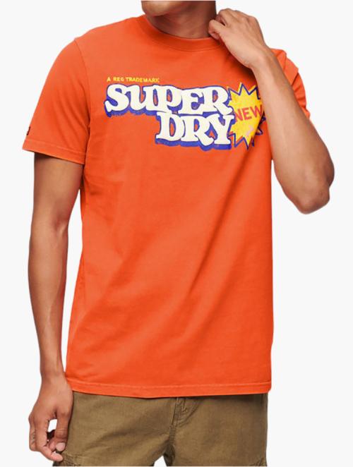 Superdry Orange Cooper 70S Retro Logo T-Shirt
