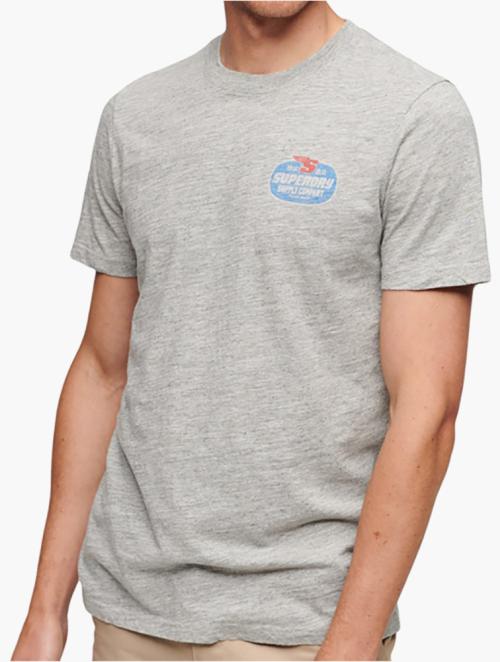Superdry Grey Vintage Americana Back Print T-Shirt