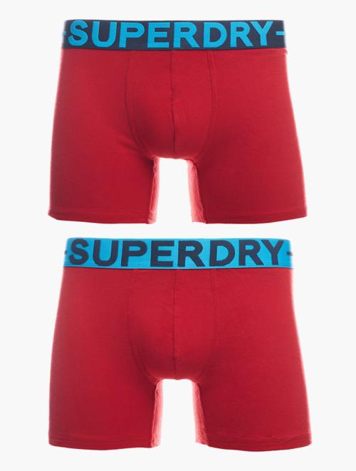 Superdry Red 3 Pack Boxers Set