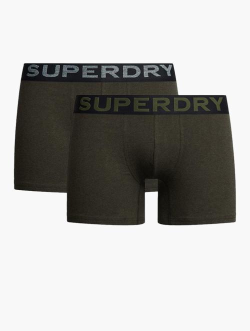 Superdry Green Organic Cotton Boxer Double Pack