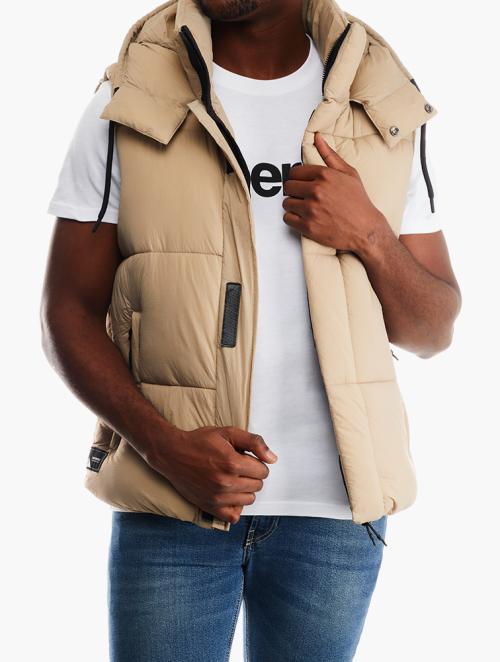 Superdry Winter Beige Puffer Gilet