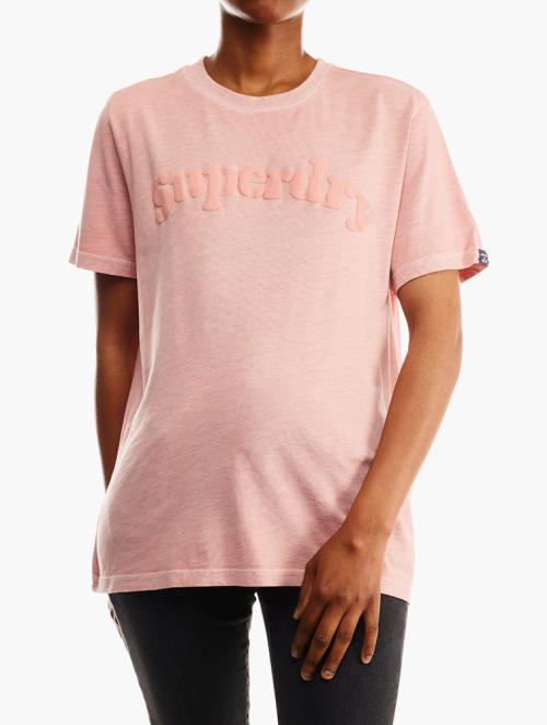 Superdry Pink Short Sleeve Superdry Tee