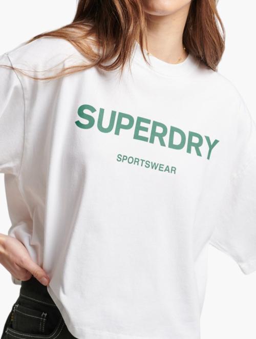 Superdry Sports Athletic Top Long Sleeve T-Shirt White