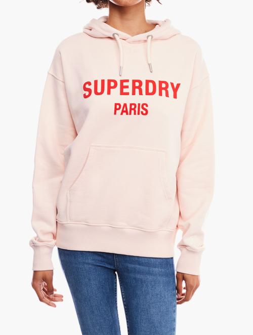 Superdry Multi Coloured Pink Long Sleeve Hoodie