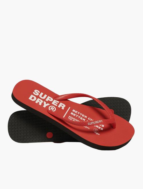 Superdry Risk Red Studios Vegan Flip Flops