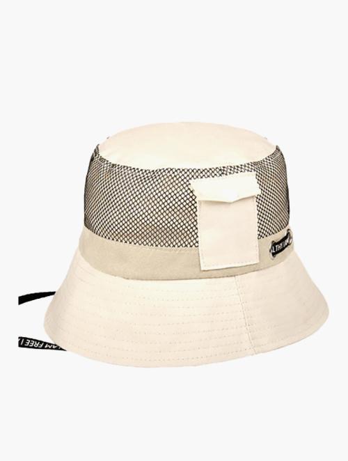 The Hideout Clothing Neutral Blossom Bucket Hat