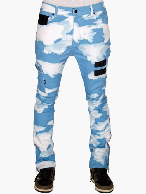 The Hideout Clothing Multi Rifle Cloud Bleached Denim Jeans