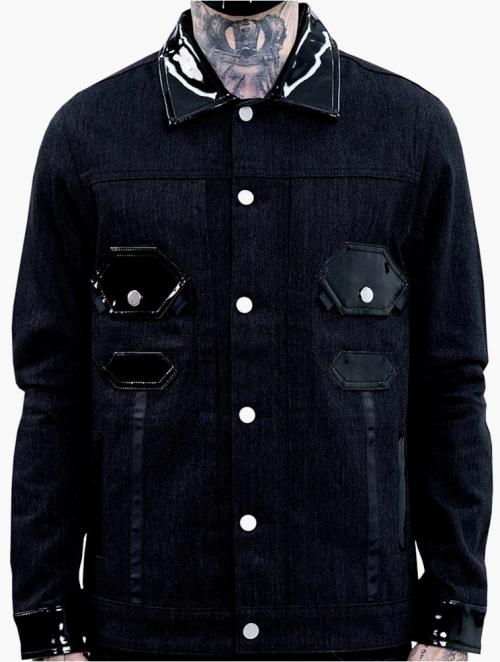 The Hideout Clothing Black Octagon Denim Jacket