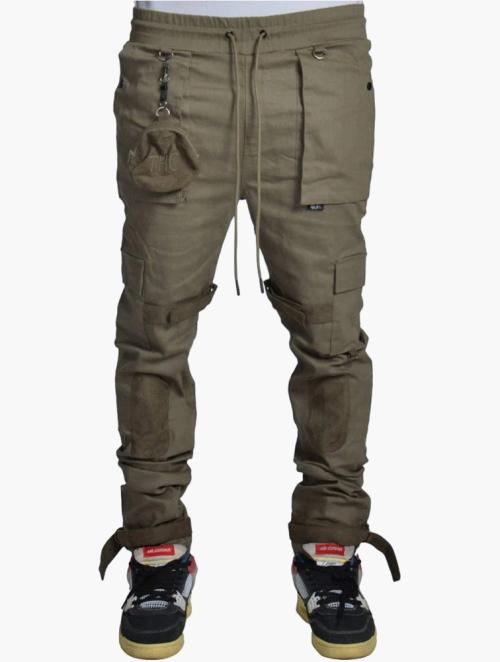 The Hideout Clothing Green New Sphere Pouch Strap Cargo Pants Joggers
