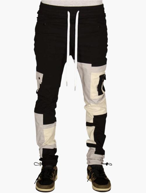 The Hideout Clothing Multi Steps Color Blocking Cargo Joggers Pants