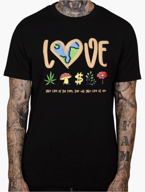 The Hideout Clothing Black Tree Lovers Tee