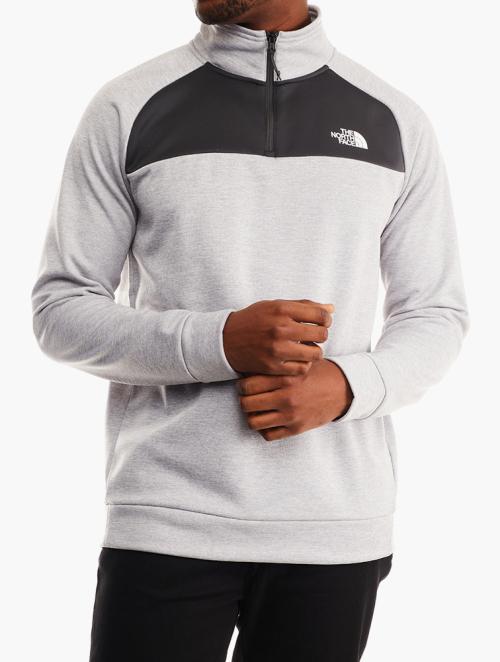 The North Face Grey Reaxion 1/4 Zip Fleece Sweat Top