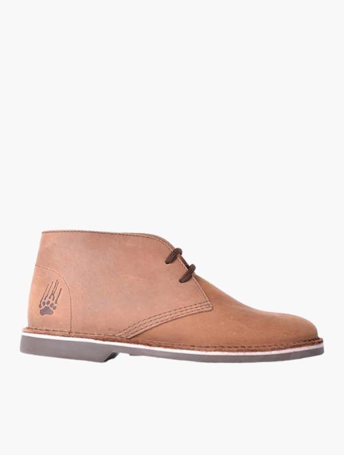 Timbego Tan Grizzly Wyoming Lace-Up Boots