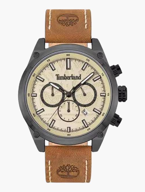 Timberland Tan & Beige Dial Cherryfield-Z Analog Leather Watch