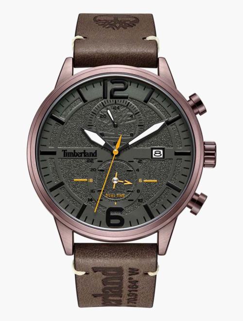 Timberland Gunmetal Analog Leather Strap Watch