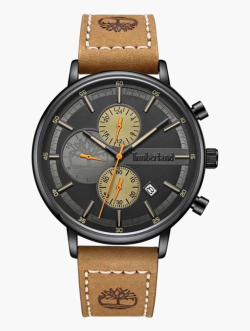 Timberland Brown & Black Metal Analog Watch