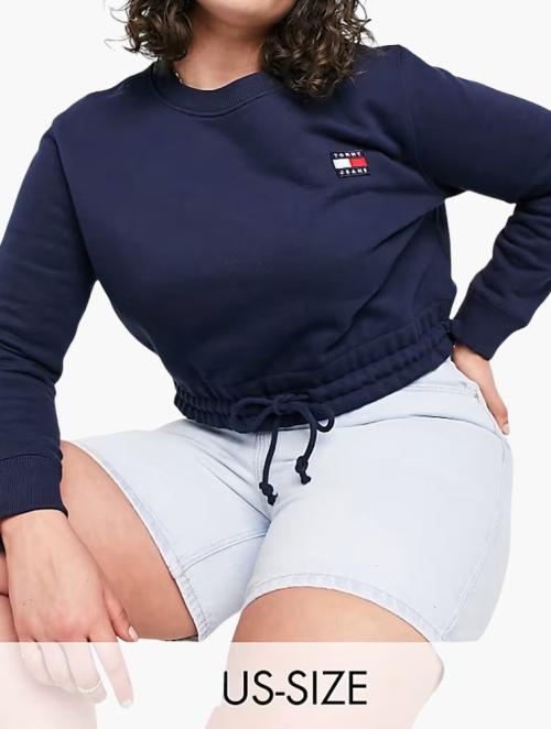 Tommy Jeans Navy Ruched Logo Sweatshirt