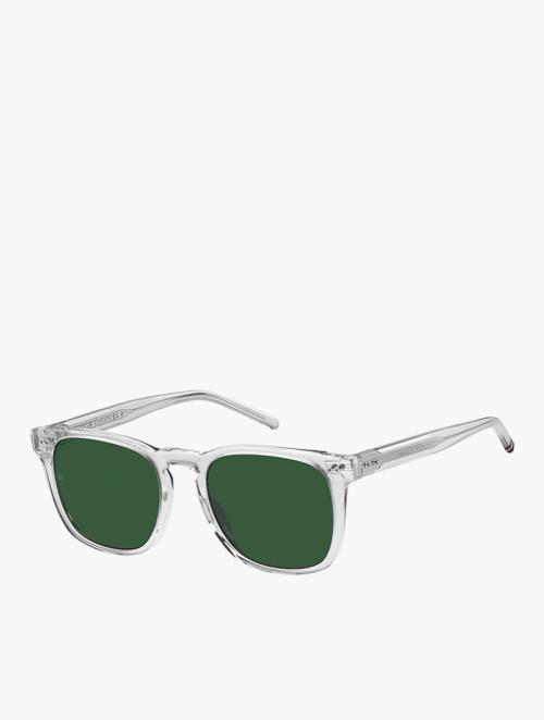 Tommy Hilfiger Crystal Rectangular Modern Preppy Sunglasses