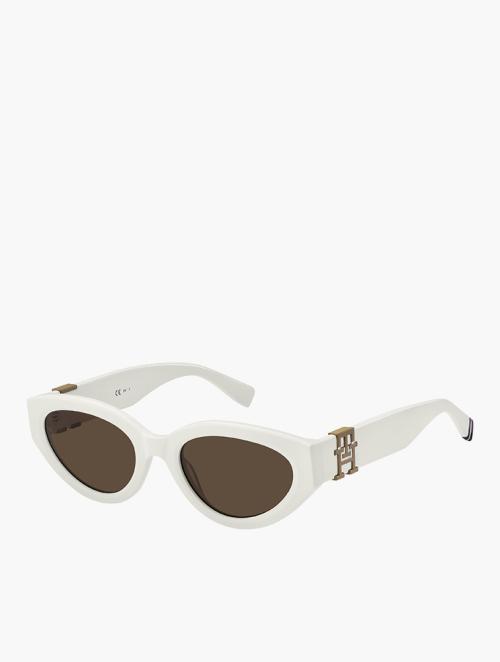 Tommy Hilfiger Brown & Ivory Cat-Eye Sunglasses