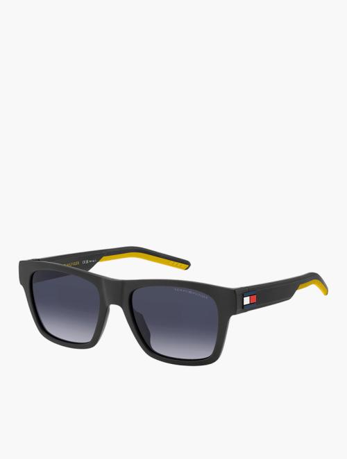 Tommy Hilfiger Matte Grey Rectangular Sporty Sunglasses