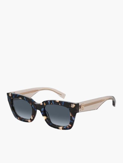 Tommy Hilfiger Dark Blue & Nude Rectangular Sunglasses