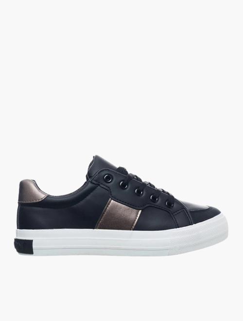 TomTom Black & Pewter Lace-Up Sneakers