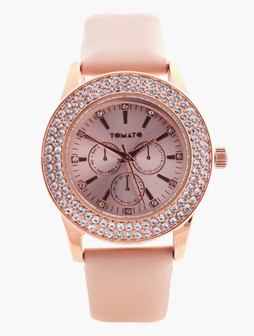 Tomato Rose Gold Dial Watch