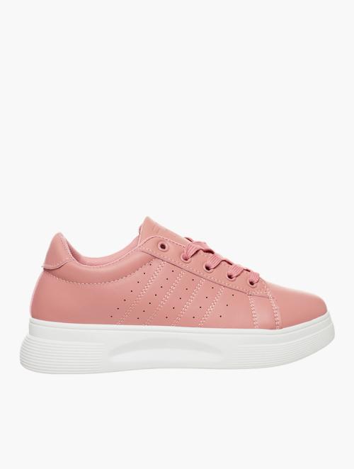 TomTom Pink & White Lace-Up Sneakers