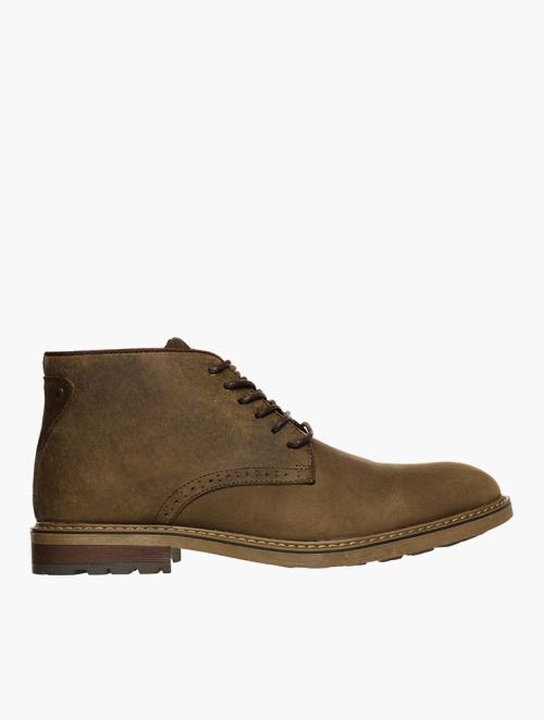 Tread + Miller Olive Lace Up Ankle Boots