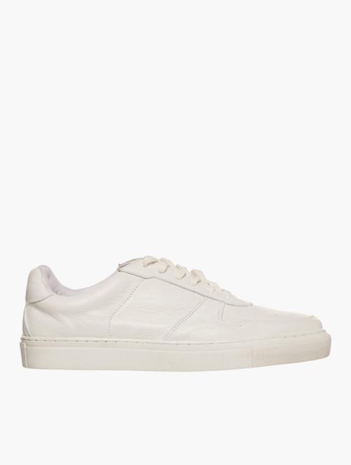 Tread + Miller White Leather Court Sneakers