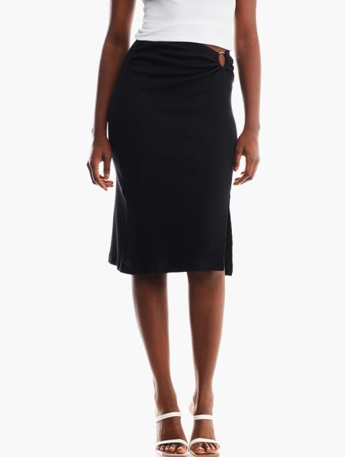 Trendyol Ring Detail Skirt - Black