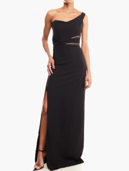 Trendyol Stone Accessory Detailed Dress - Black