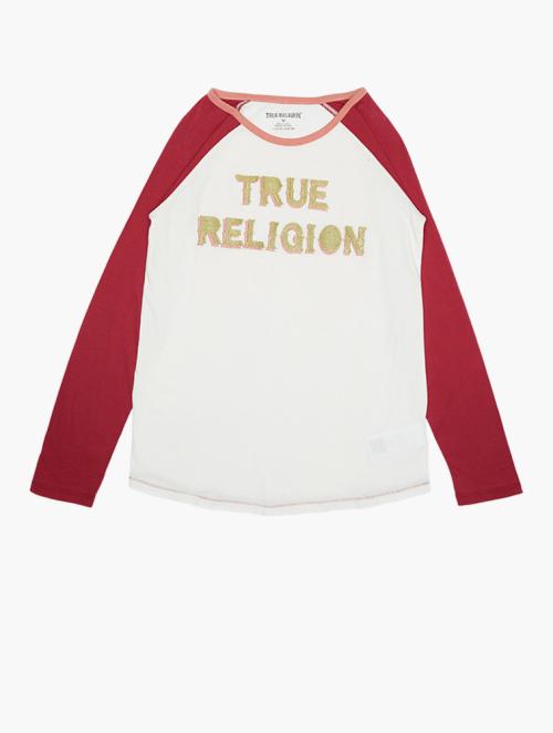 True Religion Pink & White Hoodie