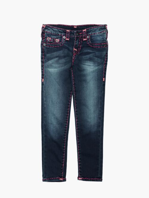 True Religion Kids Blue With Pink Lining Jeans