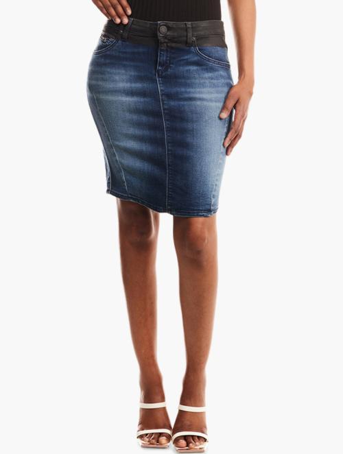 True Religion Light Wash Denim Skirt